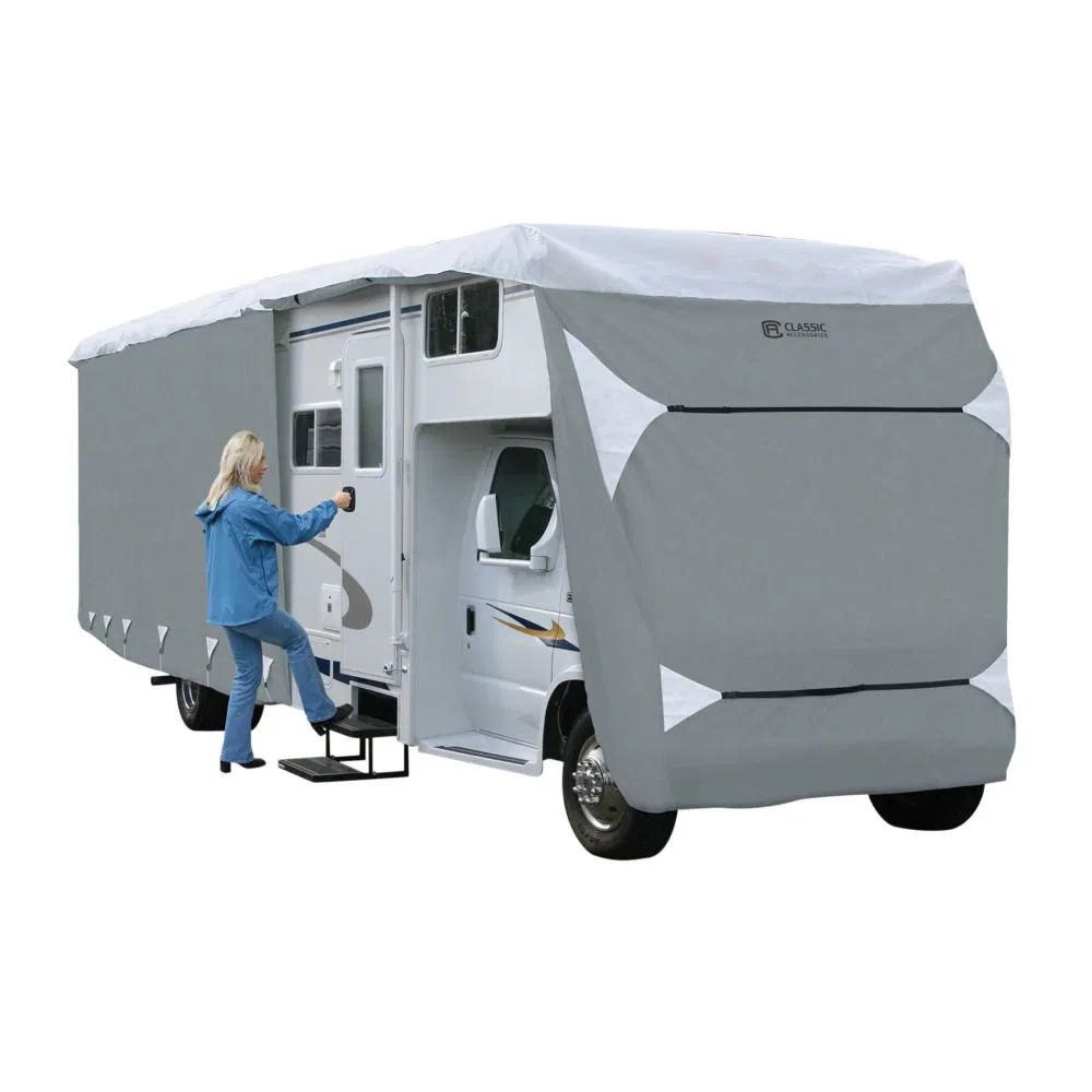 79363 – CLASSIC ACC RV Cover, For Class C Motorhomes Fits 23 Foot To 26 Foot Length x 122 Inch Maximum Height Coach A...